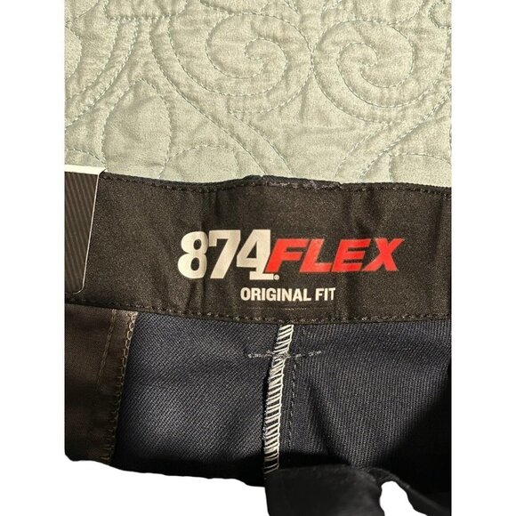 DICKIES Men's Flex Original Fit Straight Leg Pants Trousers Navy Blue 32x30 NEW - Picture 5 of 11